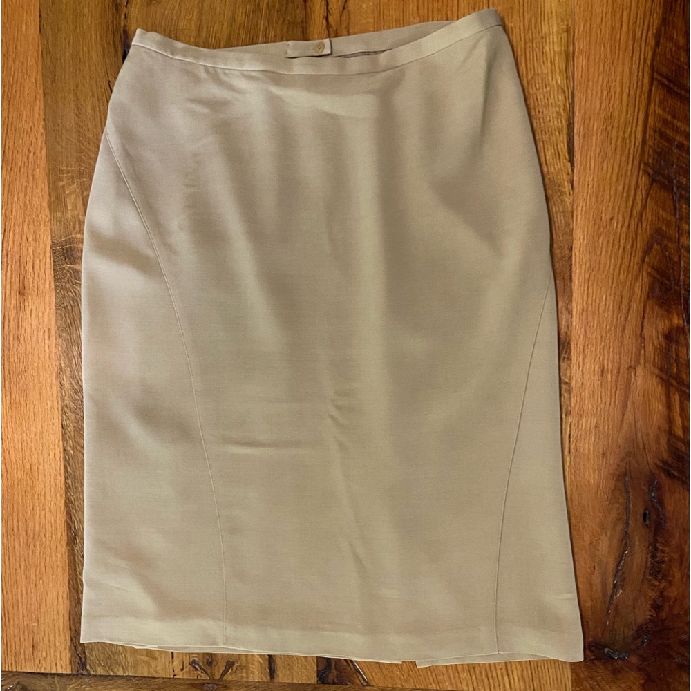 Linda Allard/Ellen Tracy Classic Lined Skirt in Camel Color, Great Basic, Sz 12